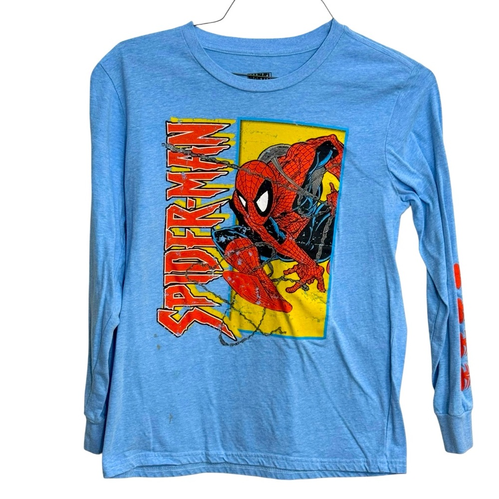 Marvel Spider-Man Blue Kids‎ Long Sleeve Shirt XL